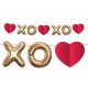 Love XOXO Red XOXO paper garland 200 cm