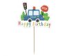 Police Beep Happy Birthday cake decoration 13 cm