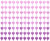 Colour B&C Mat Hearts Purple Heart Curtain 2 m