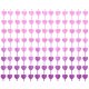 Colour B&C Mat Hearts Purple Heart Curtain 2 m