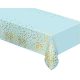 Happy Birthday B&C Gold Dots Blue Foil Tablecloth 137x183 cm