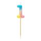 Number Pastel Ombre Colorful number 1 candle, birthday candle