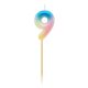 Number Pastel Ombre Colorful number 9 birthday candle, cake candle