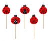 Animals Fly Ladybug birthday candle, candle set 5 pcs