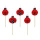 Animals Fly Ladybug birthday candle, candle set 5 pcs