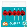 Animals Fly Ladybug birthday candle, candle set 5 pcs