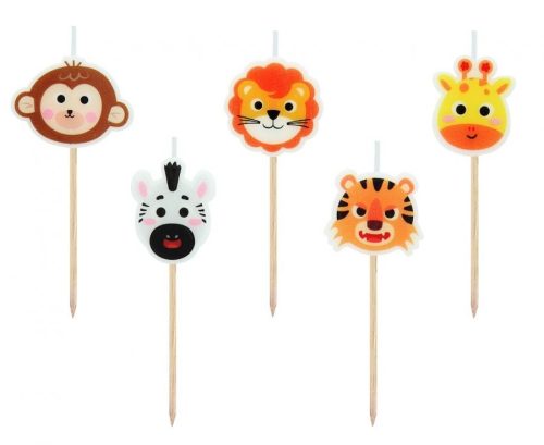 Animals Fun birthday candle set 5 pcs