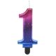 Number Night Sky Metallic Colorful candle number 1, birthday candle