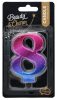 Number Night Sky Metallic Colorful number 8 candle, cake candle