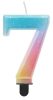 Number Pastel Ombre Colorful number 7 candle, cake candle