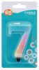 Number Pastel Ombre Colorful number 7 candle, cake candle