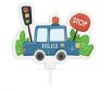 Police Beep birthday candle 7 cm