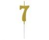 Number Gold Metallic, Gold Number Candle, Birthday Candle No. 7