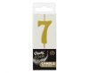 Number Gold Metallic, Gold Number Candle, Birthday Candle No. 7