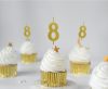 Number Gold Metallic, number candle, cake candle 8