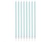 Colour Pearly Light Blue, Blue birthday candle set of 8