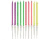 Colour Neon Mix birthday candles, candle set 10-piece