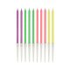 Colour Neon Mix birthday candles, candle set 10-piece