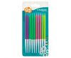 Colour Neon Mix birthday candles, candle set 10-piece