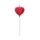 Love Diamond Heart Red, Heart Cake Candle