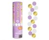 Happy Birthday Gold-Lilac-White Confetti Shooter 15 cm