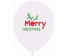 Merry Christmas Antler, balloon, 5 pcs 12 inch (30cm)