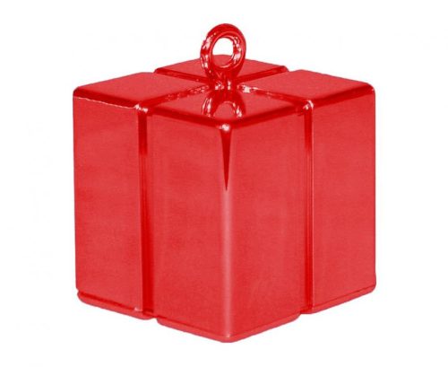 Colour Red Red gift box shaped balloon, balloon weight