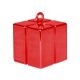 Colour Red Red gift box shaped balloon, balloon weight