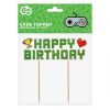 Gamer Game On Happy Birthday Cake Decoration Toy 14.5 cm