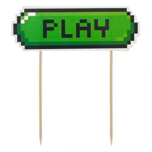 Gamer Game On Play Cake Decoration 15 cm