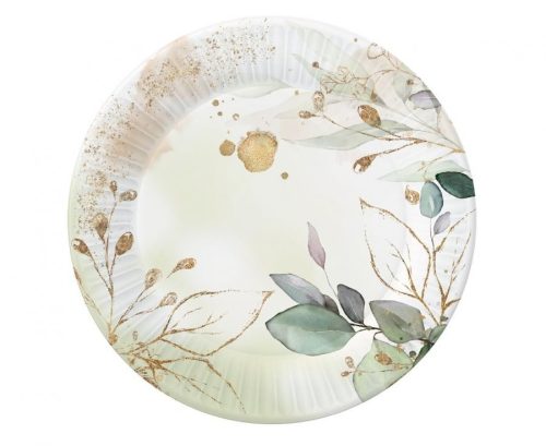 Party Feelings Leaf Paper Plate Set of 6 - 18 cm