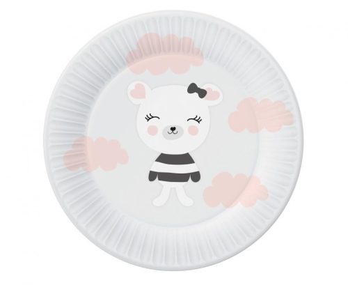 Animals Lovely Friends Bear Paper Plate 6 pcs 18 cm