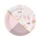 Colour Rose Chic Pink Paper Plate 6 pcs 18 cm