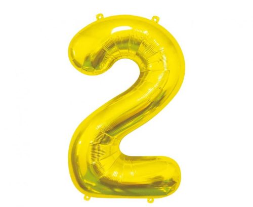 Number Gold, Number 2 foil balloon 85 cm