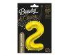 Number Gold, Number 2 foil balloon 85 cm