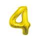 Number Gold, Number 4 Foil Balloon 85 cm