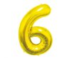 Number Gold, Gold Number 6 Foil Balloon 85 cm