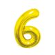 Number Gold, Gold Number 6 Foil Balloon 85 cm