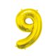 Number Gold, Gold Number 9 Foil Balloon 85 cm