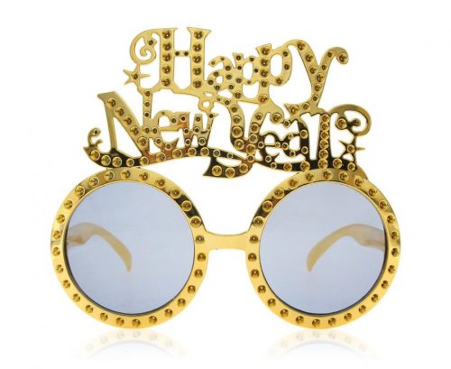 Happy New Year Happy New Year Gold, Gold party glasses