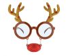 Christmas Reindeer glasses with a red nose