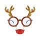 Christmas Reindeer glasses with a red nose