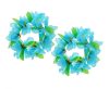 Party Hawaiian Blue-Green Colorful bracelet set of 2