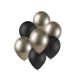 Colour B&C Prosecco-Black balloon set, 7 pcs 12 inch (30cm)