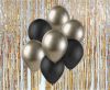 Colour B&C Prosecco-Black balloon set, 7 pcs 12 inch (30cm)