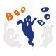 Halloween Boo gel window sticker set