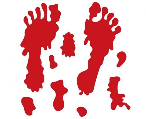 Halloween Bloody Footprint Gel Window Sticker Set