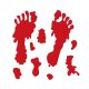 Halloween Bloody Footprint Gel Window Sticker Set