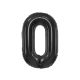 Number B&C Matt Black Black Number 0 Foil Balloon 85 cm