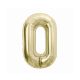 Number B&C Champagne Champagne-colored number 0 foil balloon 85 cm